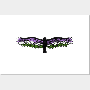 Fly With Pride, Raven Series - Genderqueer Posters and Art